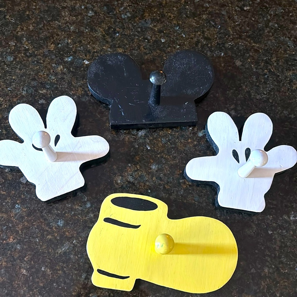 Disney themed clothing or towel hooks. Jazz up your space